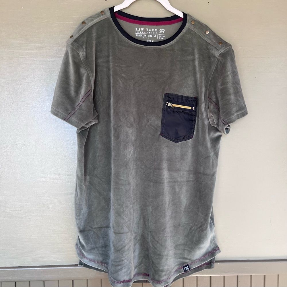 Raw Yarn Industries Velour Studded Exposed back Stitch Shiirt